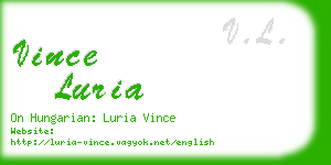 vince luria business card